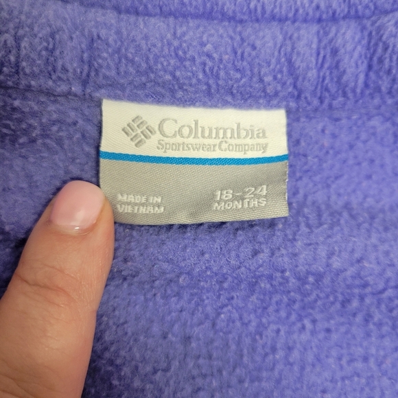 🌴5 for $25🌴Girls Columbia Lavender/Periwinkle Jacket Size 18-24 Months Toddler - Picture 2 of 16